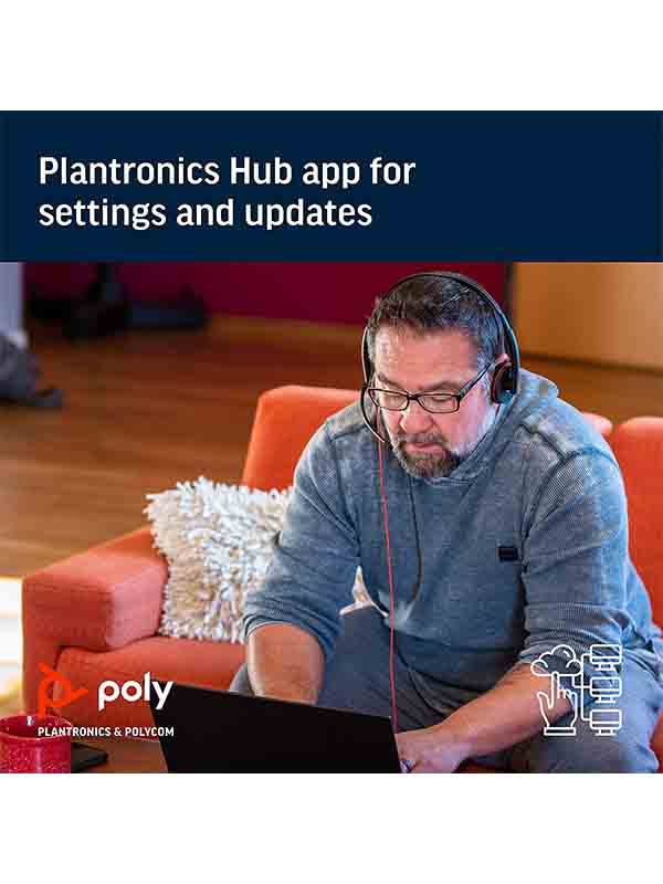 Plantronics Blackwire 3220 Wired DualEar Headset with Boom Mic Ctens